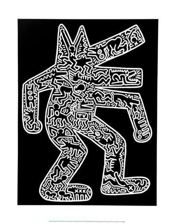 Keith Haring - Fun Gallery Exhibition 1983 - Giclée -, Antiquités & Art