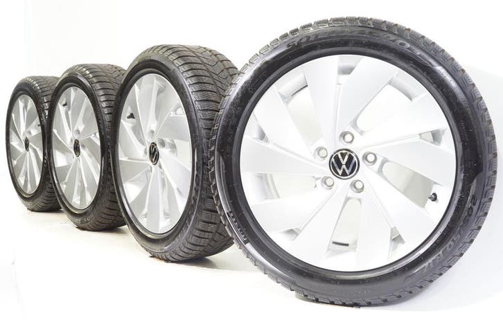 VW Golf 8 5H 17 inch velgen Belmont + Winterbanden Pirelli O, Auto-onderdelen, Banden en Velgen, Ophalen of Verzenden