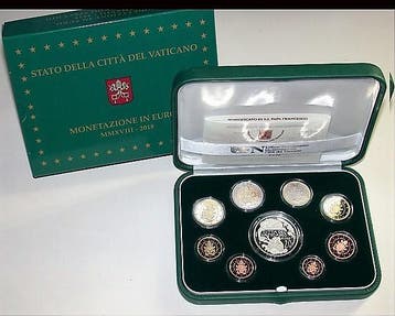 23,88 Euro,munten set 1 Cent 2 Euro + 20 Eur 2018 Vatikan..., Postzegels en Munten, Munten | Europa | Euromunten, Verzenden, België