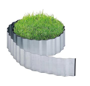 Relaxdays Gazonrand 6m, begrenzing van Metaal, Verzinkt,..., Tuin en Terras, Ophalen of Verzenden, Nieuw