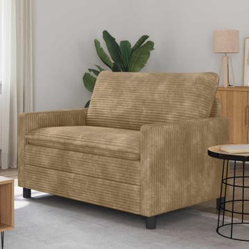 vidaXL bank / zetel Taupe 126 x 81 x 87,5 cm Polyester, Verzenden, Nieuw