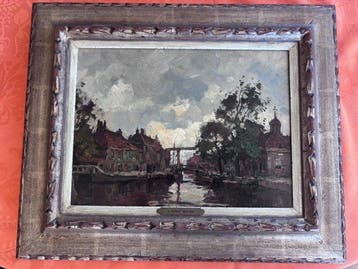 H. Schaap (1878-1955) - Dorpsgezicht Overschie, Antiek en Kunst, Kunst | Schilderijen | Klassiek