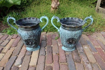 Jardinière (2) - ijzer, Antiek en Kunst, Curiosa en Brocante