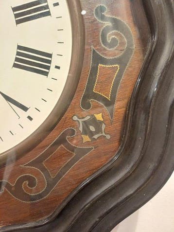 Horloge œil de bœuf - Bois - 1850-1900, Antiquités & Art