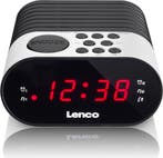 Wekkerradio - Digitale wekker - Alarmklok - Wit/Zwart - Lenc, Huis en Inrichting, Verzenden, Nieuw