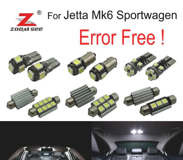 Kit 13 Ampoules Led Intérieur Pour Volkswagen Vw Jetta6 Mk6, Autos : Pièces & Accessoires, Éclairage, Envoi