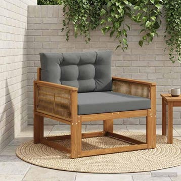 vidaXL Buiten Midden Sofa Naturel, Huis en Inrichting, Verzenden, Nieuw