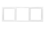PVC vast-draaikiep-vast b300xh100 cm Wit intrek, Gevelraam of Ruit, 80 tot 120 cm, Nieuw, Ophalen of Verzenden