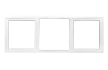 PVC vast-draaikiep-vast b300xh100 cm Wit intrek, Ophalen of Verzenden, Gevelraam of Ruit