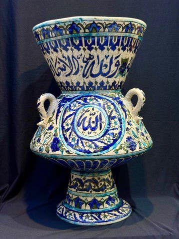 Multan moskeelamp/vaas - Keramiek - Pakistan - Begin 20e, Antiek en Kunst
