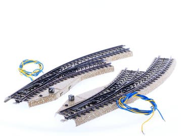 Schaal H0 Märklin 5140 Set elektrische gebogen wissels #158, Hobby & Loisirs créatifs, Ophalen of Verzenden, Rails