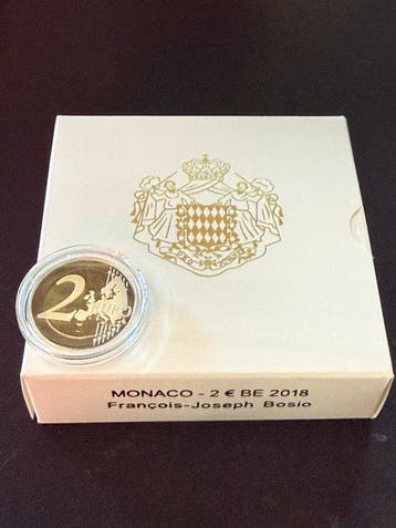 Monaco. 2 Euro 2018 François-Joseph Bosio Proof (Zonder, Postzegels en Munten