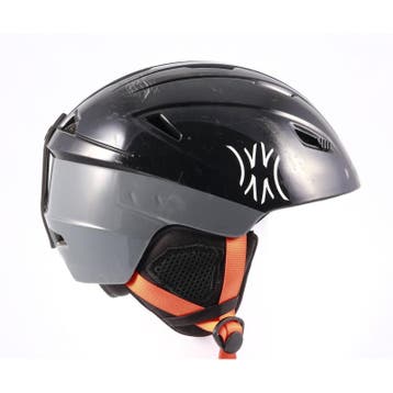 53 54 55 skihelm/snowboardhelm SLOKKER, Black/grey/orange, v, Sport en Fitness, Verzenden, Gebruikt