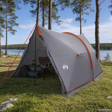 vidaXL Tent met waterdicht zeil Grijs en Oranje, Verzenden