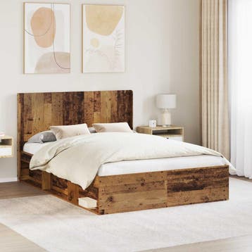 vidaXL Hoofdbord Oud hout Bewerkt hout, Verzenden, Nieuw