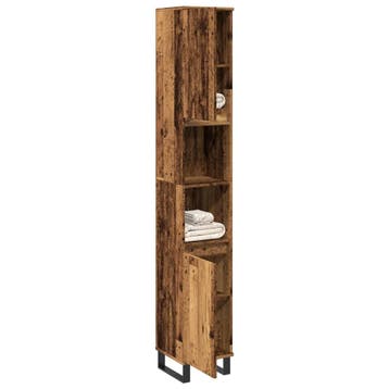 vidaXL Badkamerkast 30x30x190 cm bewerkt hout oud, Huis en Inrichting, Verzenden, Nieuw