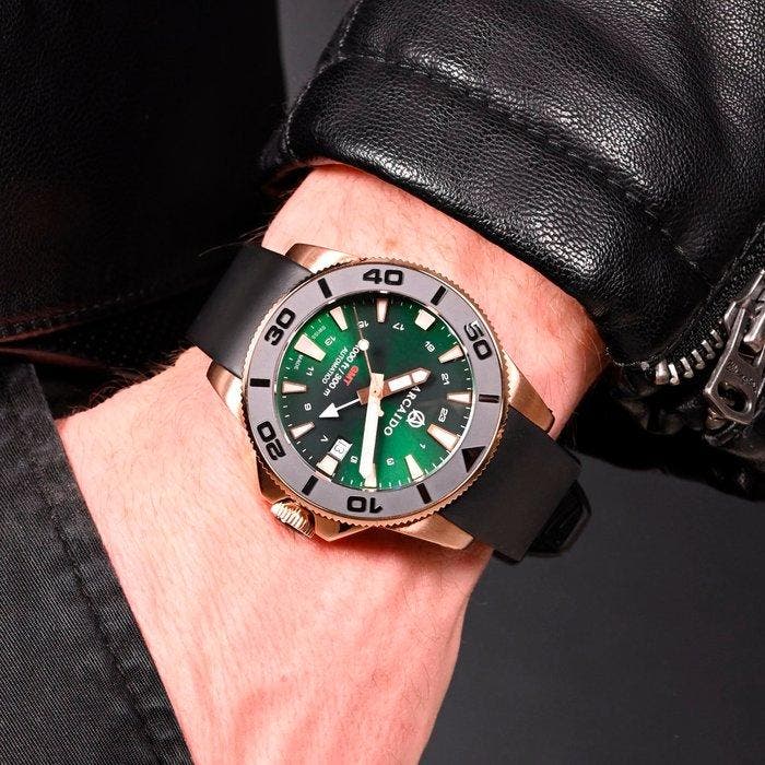 ARCAIDO - PRIMO GMT BRONZE - Heren - 2026, Handtassen en Accessoires, Horloges | Heren