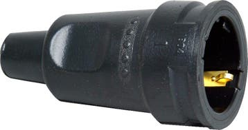Kopp Rubber Contrast Plug With Earth Pin Black - 1804.1600.4, Verzenden