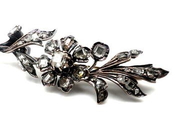 Broche - 18 karaat Roségoud - 1.80ct. tw. Diamant