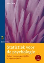Statistiek voor de psychologie / Deel 2 toetsen voor twee, Boeken, Verzenden, Gelezen, Jules L. Ellis