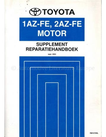 2003 TOYOTA RAV4 1AZ-FE 2AZ-FE MOTOR WERKPLAATSHANDBOEK