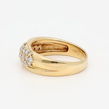 Bague - 18 carats Or jaune Diamant (Naturelle), Bijoux, Sacs & Beauté, Bagues