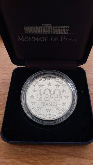 France. 100 Francs 1993 Porte de Brandebourg. BE en argent