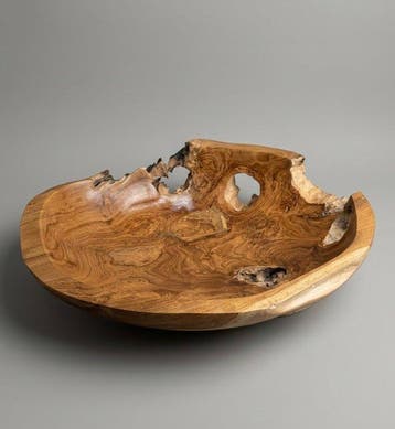 Bad - Teak - met de hand gegraveerd