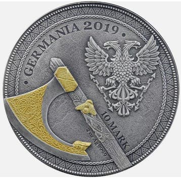 Germania. 10 Mark 2019 The Warriors -Berserk, 2 Oz (.999)