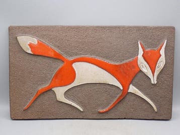 Kermos Keramik - Moderniste - Fox - Plaque - Grès
