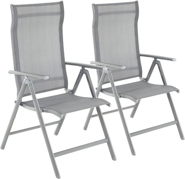Tuinstoelen - set van 2 stuks - lichtgewicht aluminium -, Tuin en Terras, Tuinsets en Loungesets, Verzenden