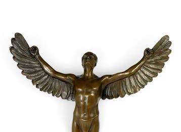 Césaro - Sculpture, Icarus - 40 cm - Bronze, Marbre