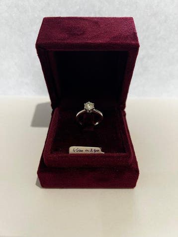Bague de fiançailles - 18 carats Or blanc - 0,95ct. tw., Bijoux, Sacs & Beauté
