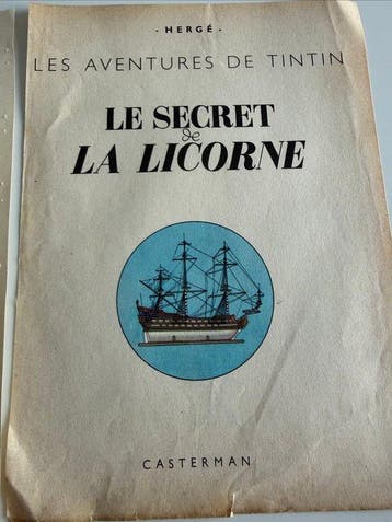 Tintin - Couverture album «  Le Secret de la Licorne «  -, Nieuw