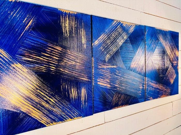 Ronan Martin - Stripes - XXL, Antiquités & Art, Art | Peinture | Moderne