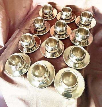 AMC Art design - Koffieservies voor 12 (26) - Staal -