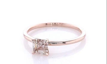 Zonder minimumprijs - Ring - 14 karaat Roségoud - 0.62ct., Handtassen en Accessoires, Nieuw