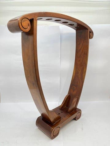 Canne de marche - Bois - Porte-bâtons à 6 places, Antiquités & Art, Curiosités & Brocante
