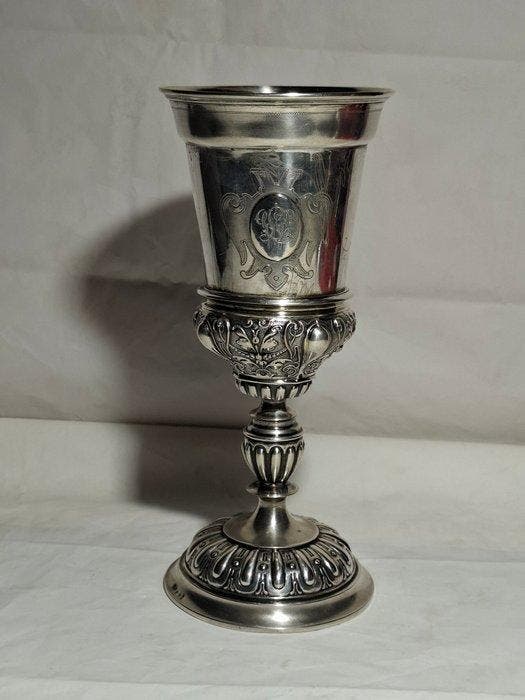 Swedish , Stockholm - 1886 - Beker - Neo-Rococo - .833, Antiquités & Art, Antiquités | Argent & Or
