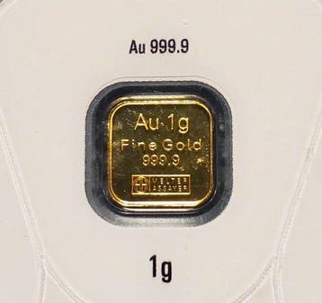 1 gramme - Or .999 - Argor-Heraeus, Switzerland - Scellé