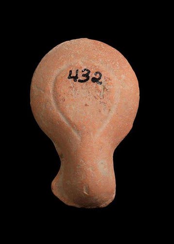 hellénistique Terre cuite Lampe à huile miniature (Sans prix