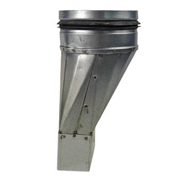 Verloopstuk Asymmetrisch van 100mm x 40mm naar rond Ø 100mm, Doe-het-zelf en Bouw, Verzenden, Nieuw