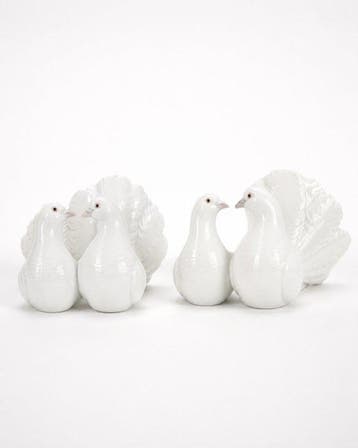 Lladró - Beeldje - Set van twee duivenparen (2) - Porselein