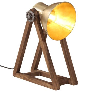 vidaXL Bureaulamp 25 W E27 30x17x40 cm antiek messingkleurig, Verzenden, Nieuw