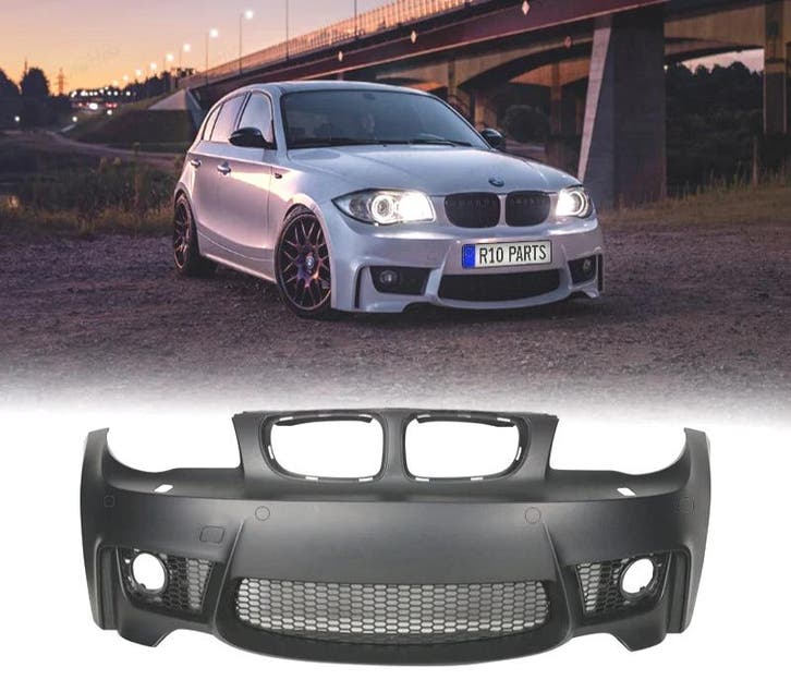 PARE CHOCS FRONTAL BMW E87 E82 E81 E88 LOOK 1M PDC SRA, Auto-onderdelen, Carrosserie, Verzenden
