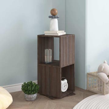 vidaXL Draaikast 34,5x34,5x75,5 cm spaanplaat grijs en, Verzenden, Nieuw