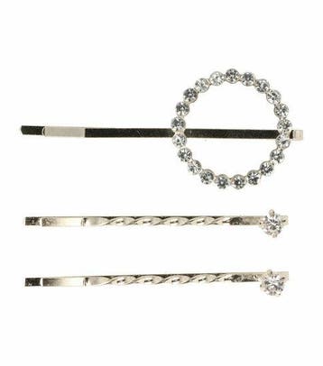 Haarspeld Schuifspeldjes 5cm - Cirkel Strass Steentjes -, Nieuw