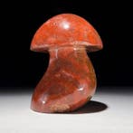 Aucun prix de réserve - Champignon en jaspe rouge sculpté à