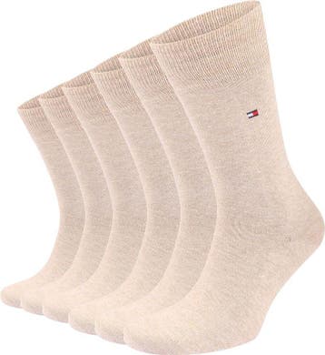 Tommy Hilfiger Classic 6-Pack Sokken Beige maat 47-49 Heren, Vêtements | Hommes, Chaussettes & Bas, Verzenden