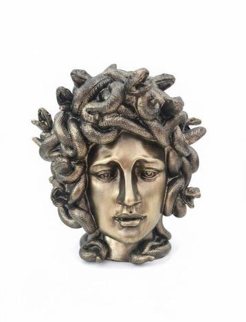 Statuette, Hoofd van Medusa - 20.7 cm - Résine